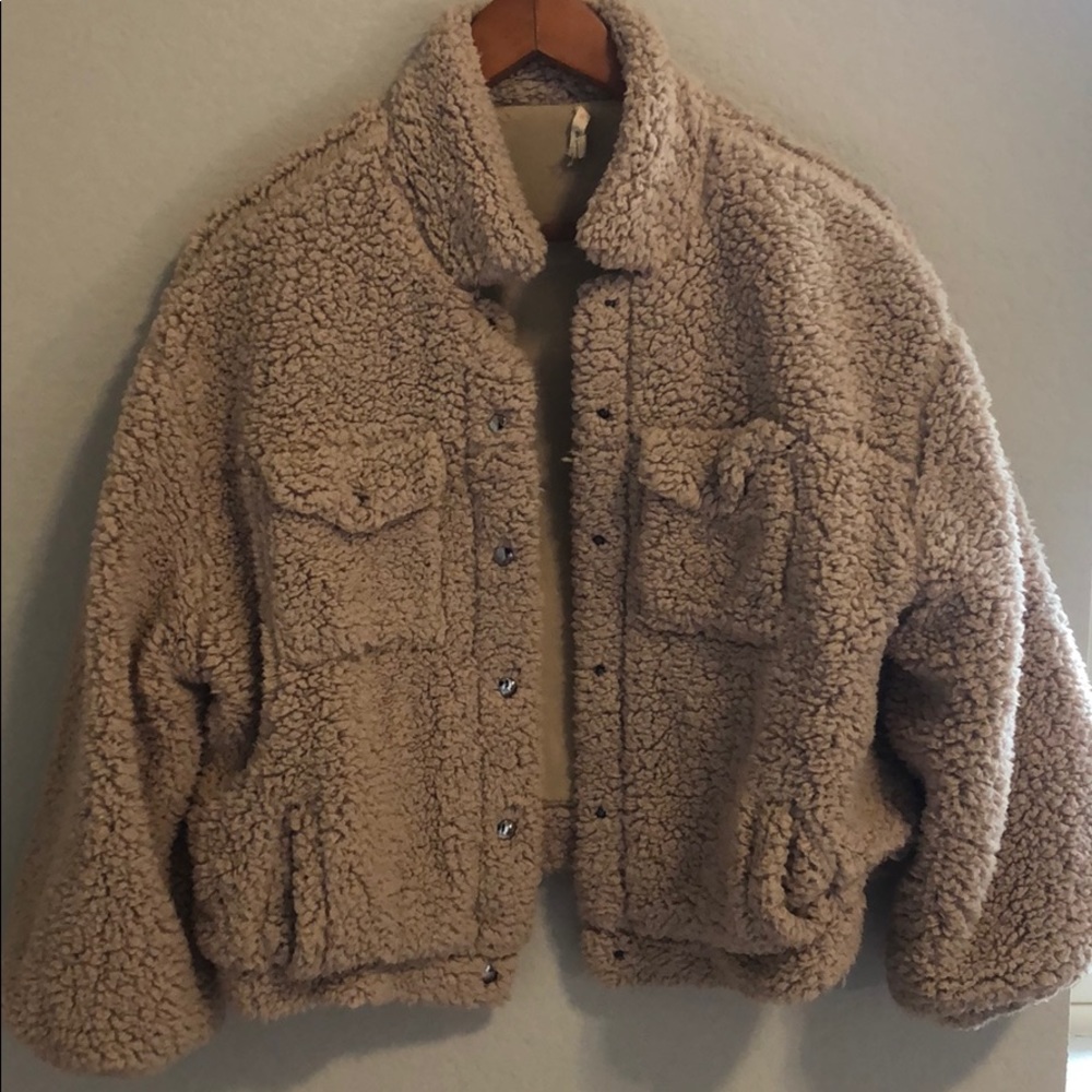 Super fuzzy bomber jacket